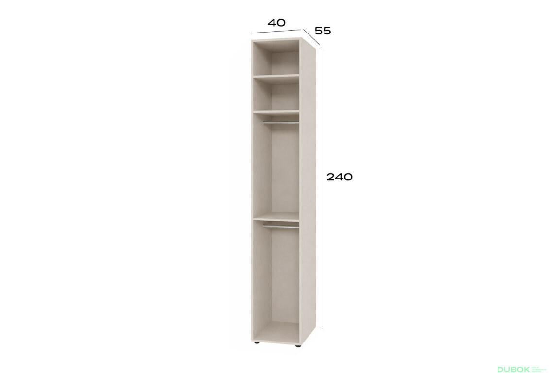 Obrázek 2 - Korpus modul 2 (h-2400*400) kašmír Space