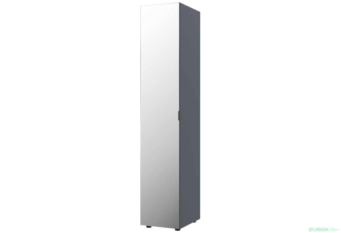 Obrázek 6707 - Skříň čtyřdveřová se zrcadlem Gelar 155.2 cm Grafit