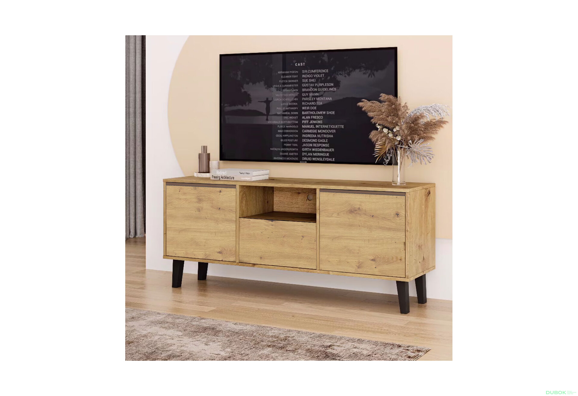 Obrázek 2 - TV stolek 2D1S Borg dub artisan (P)