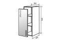 Obrázek 1 - V42 Skříňka 1D 30 Vitrina BL Flet Lux