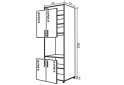 Obrázek 1 - N20 Skříň (horní f30x92-2ks, dolní f30x72-2ks) Flet Lux