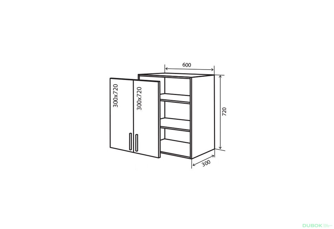 V6 Skříňka 2D 60 Flet Lux