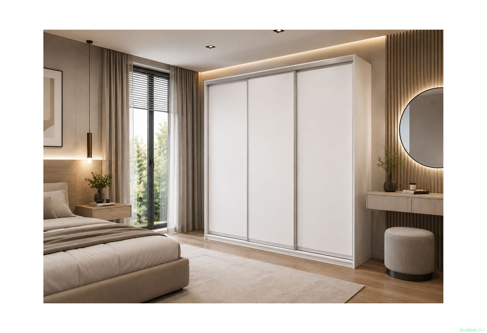 Obrázek 2 - Skříň 3D 1800x2400x600, 3 DTD, bílá