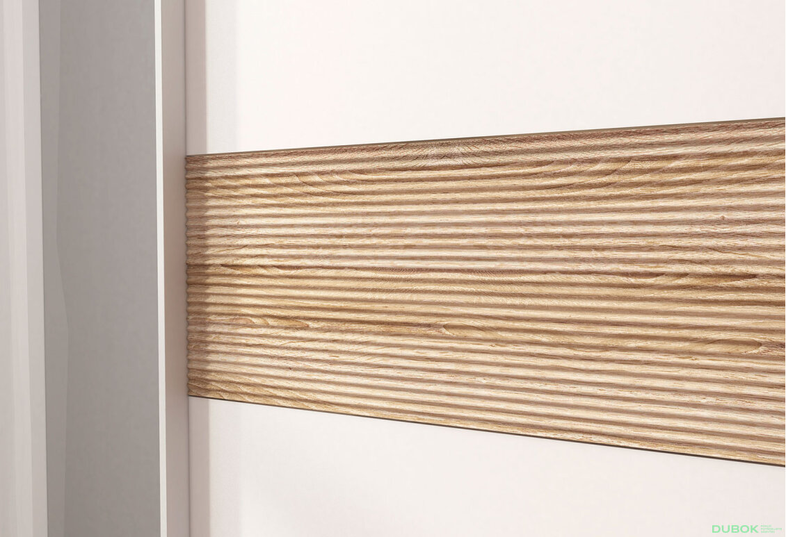 Obrázek 4 - Skříň Mika V 200 bílý / vlnitý sonoma
