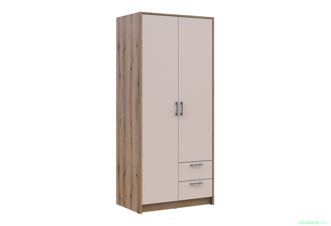 Obrázek 4 - Skříň Rondi 2D dub artisan / kašmír 82x52x195