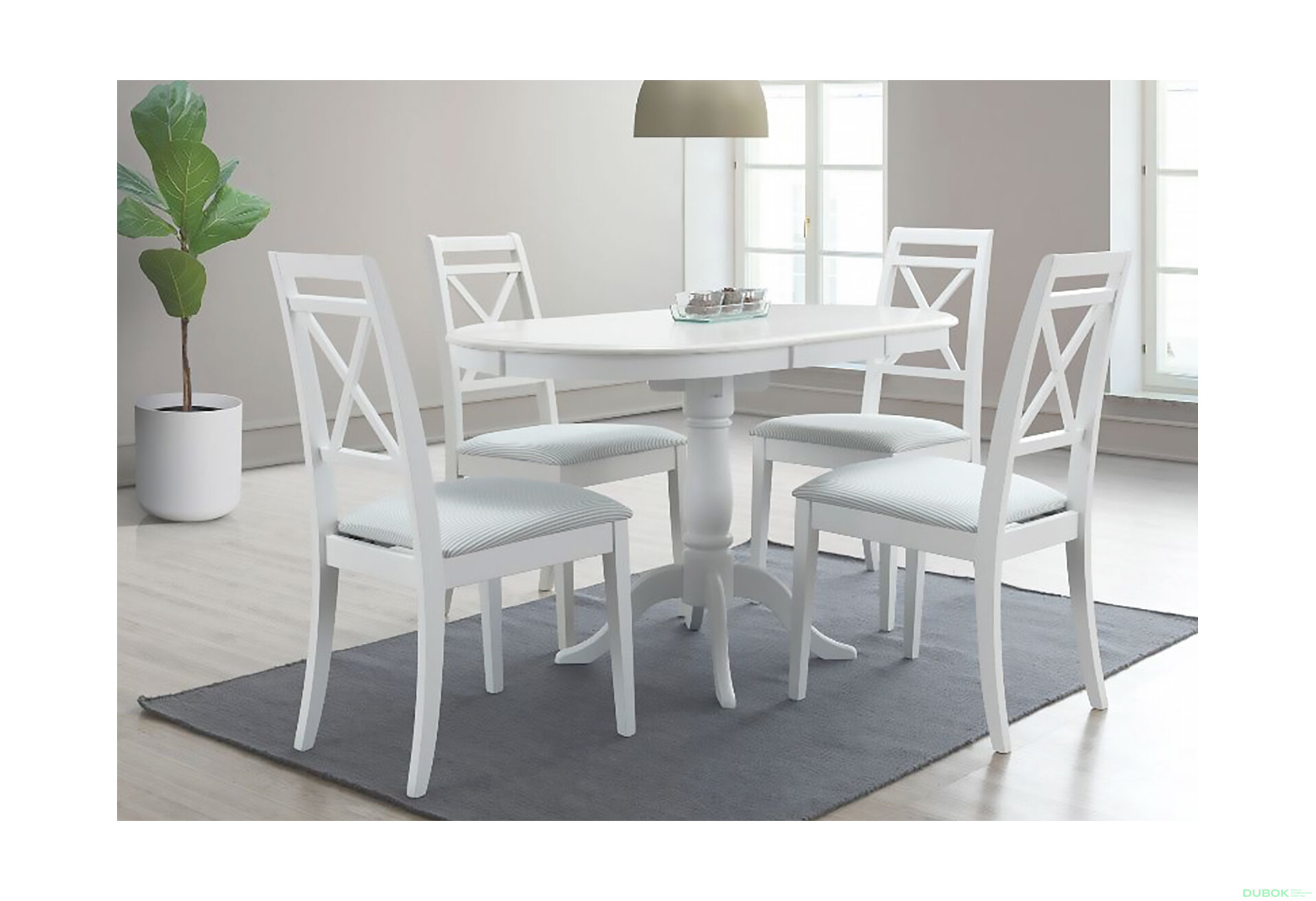 Obrázek 3 - Stůl Dello 100(129)x70 MDF / dřevo, bílý