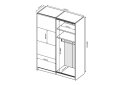Obrázek 10 - Skříň s posuvnými dveřmi 1.5х2.4m (Dveře kašmírový lesk/Zrcadlo) Lori