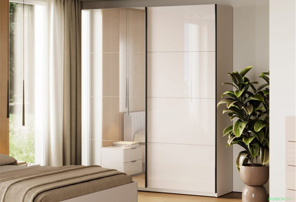 Obrázek 2 - Skříň s posuvnými dveřmi 1.5х2.4m (Dveře kašmírový lesk/Zrcadlo) Lori