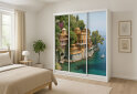 Obrázek 2 - Skříň Rim-Veneziano 3D 1.8 m bílá s fasádami fototisk F23LSR