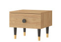 Obrázek 1 - Noční stolek Lux hickory přírodní + černá Idczak meble