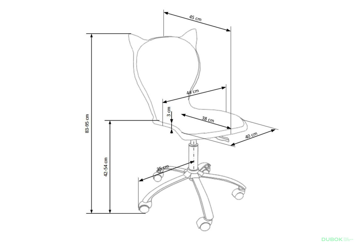 Obrázek 3 - Otočné křeslo Kitty 2 bílý / růžový