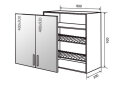 Obrázek 1 - V49 Skříňka 2D 80 Sušák Vitráž AL Flet Lux
