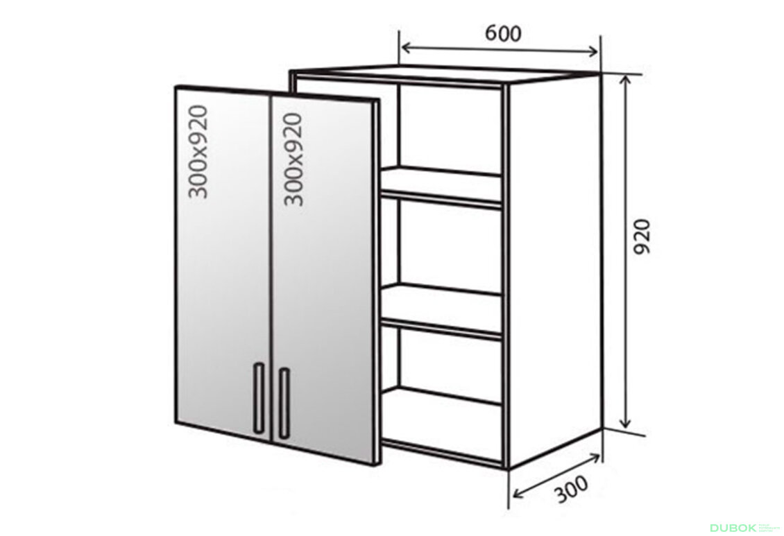 V46 Skříňka 2D 60 Vitrína AL Flet Lux