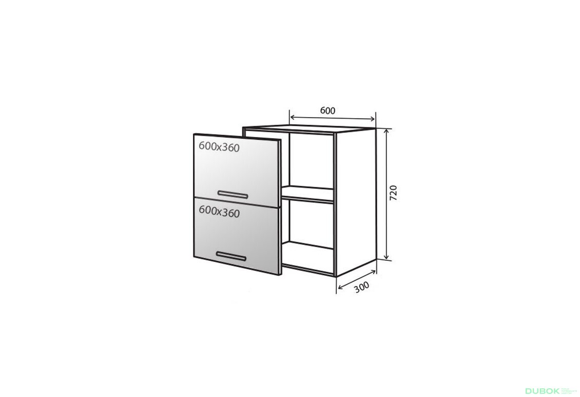 V20 Vitrína 60 Flet Lux