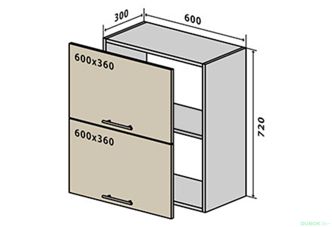 V20 Skříňka 2D 60 Rhodos Lux