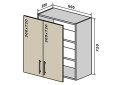 Obrázek 1 - B6 Skříňka 2D 60 Rhodos Lux
