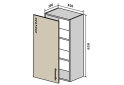 Obrázek 1 - V44 Skříňka 1D 45 Rhodos Lux