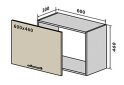 Obrázek 1 - V50 Skříňka nad digestoř 60 Rhodos Lux