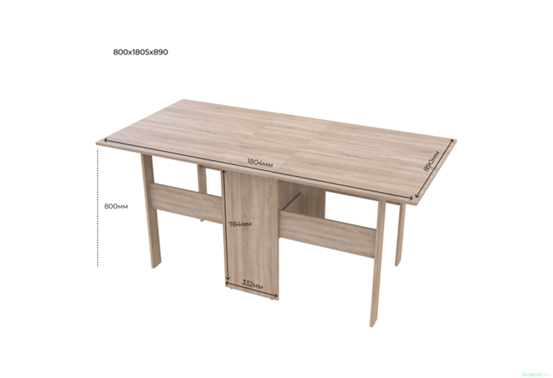 Obrázek 8 - Stůl rozkládací Toronto 89 cm Dub sonoma