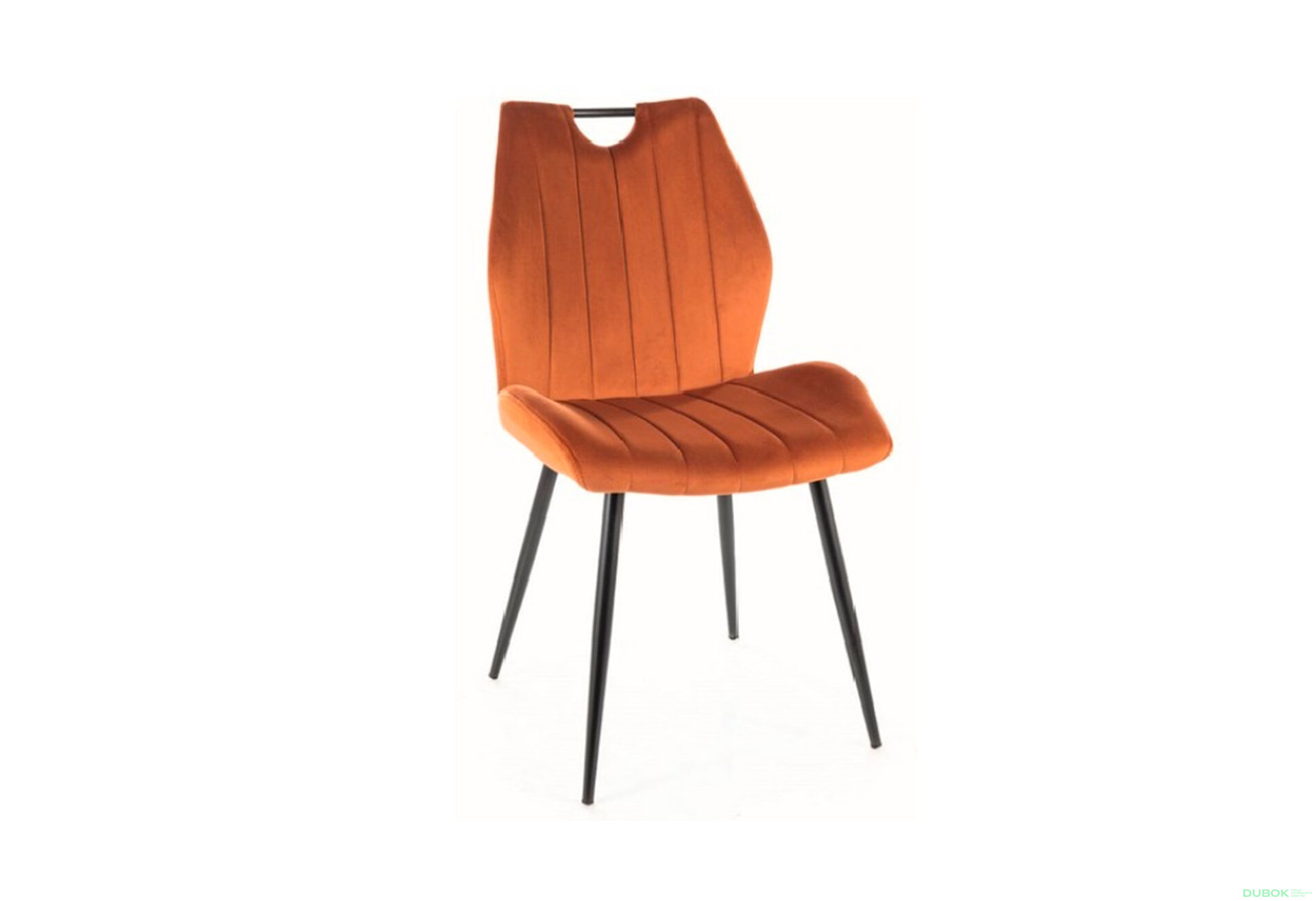 Obrázek 3 - Židle Arco Velvet skořice Bluvel 4215, matná černá kov
