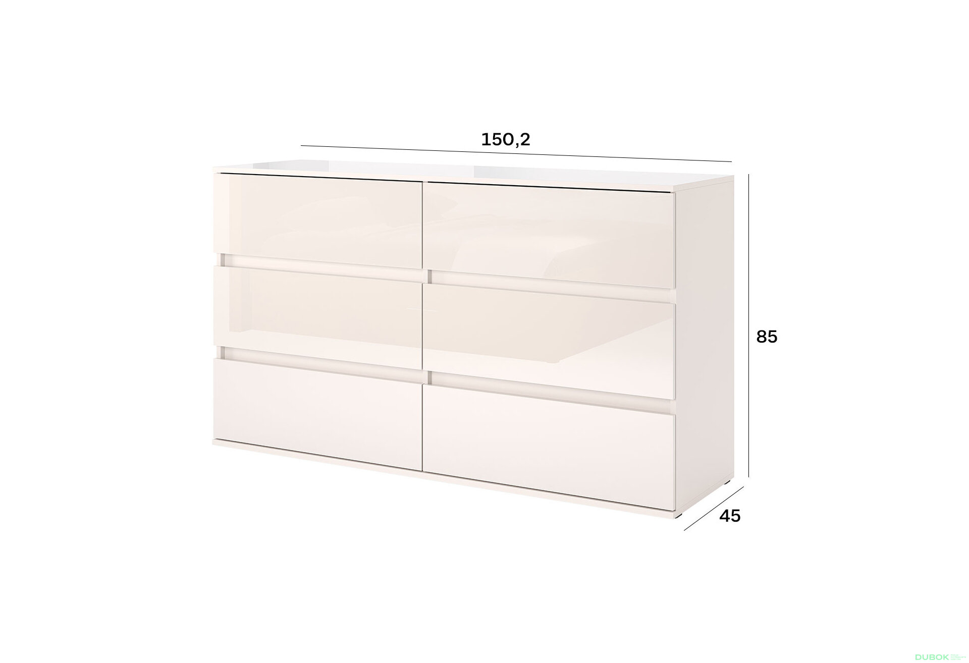 Obrázek 4 - Komoda 6š, kašmírový lesk Lily