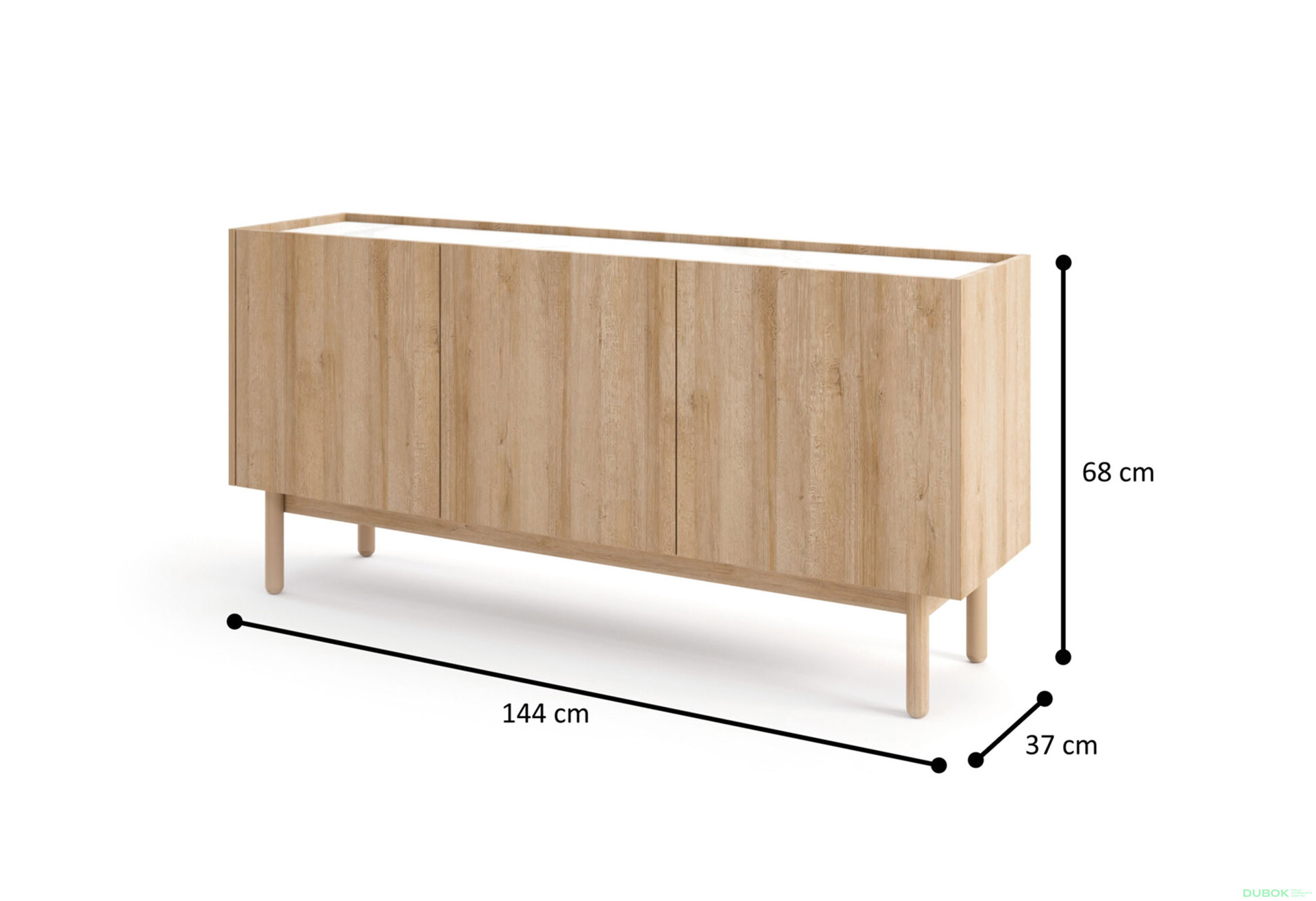Obrázek 4 - Komoda K144/68 riviéra / mramor bianco Boho