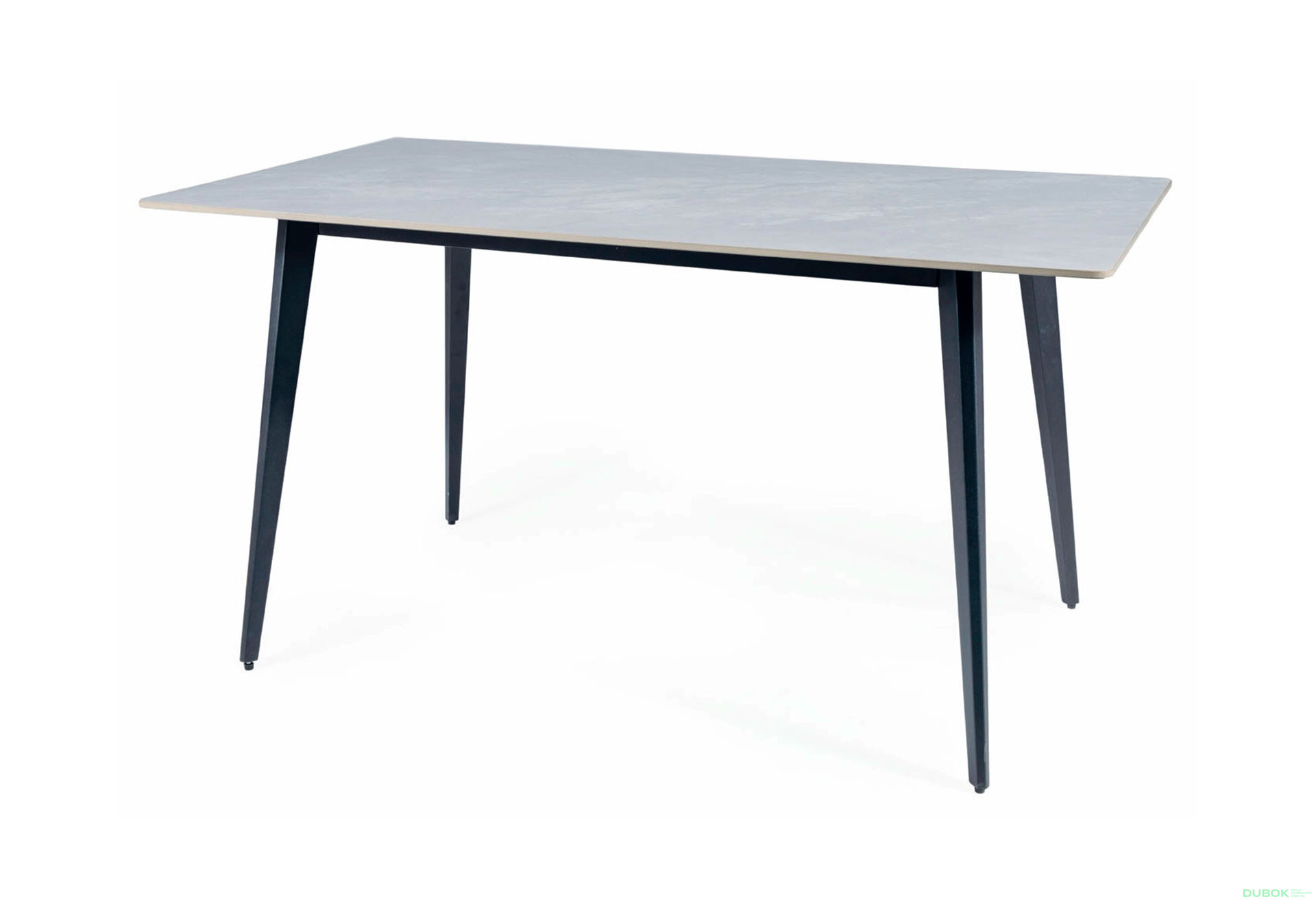 Obrázek 1 - Stůl Ivy 140x80 mramorový efekt, šedý / černý mat Vystavený kus