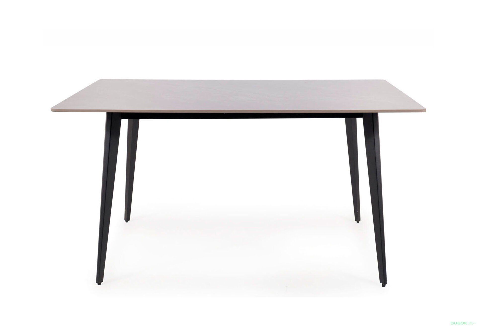 Obrázek 2 - Stůl Ivy 140x80 mramorový efekt, šedý / černý mat Vystavený kus