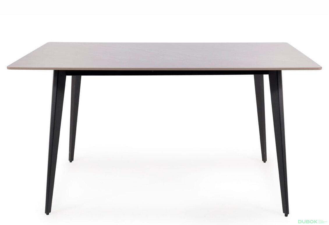 Obrázek 2 - Stůl Ivy 140x80 mramorový efekt, šedý / černý mat Vystavený kus