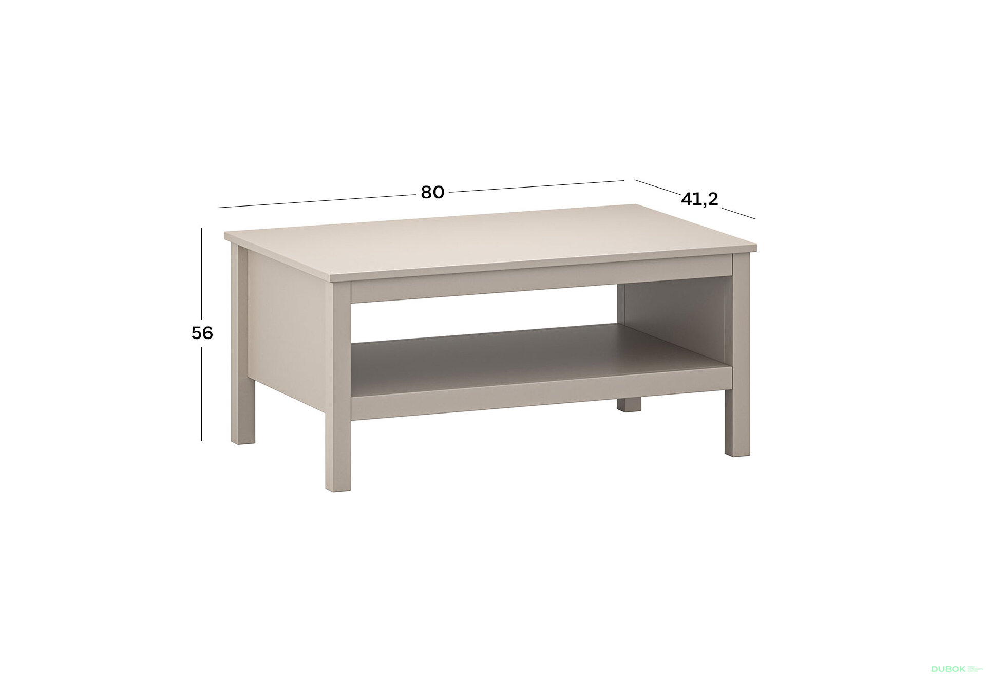 Obrázek 2 - Konferenční stolek 90 (N) taupe Kleo