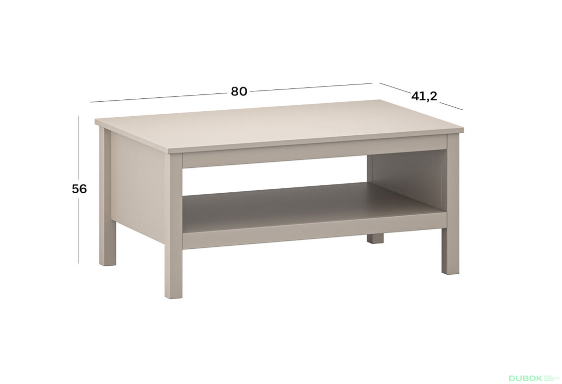 Obrázek 2 - Konferenční stolek 90 (N) taupe Kleo