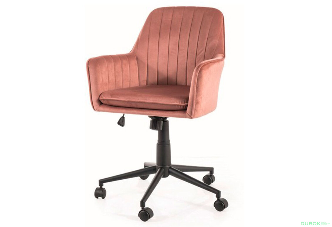 Otočné křeslo Q-886 Velvet starorůžová Bluvel 52
