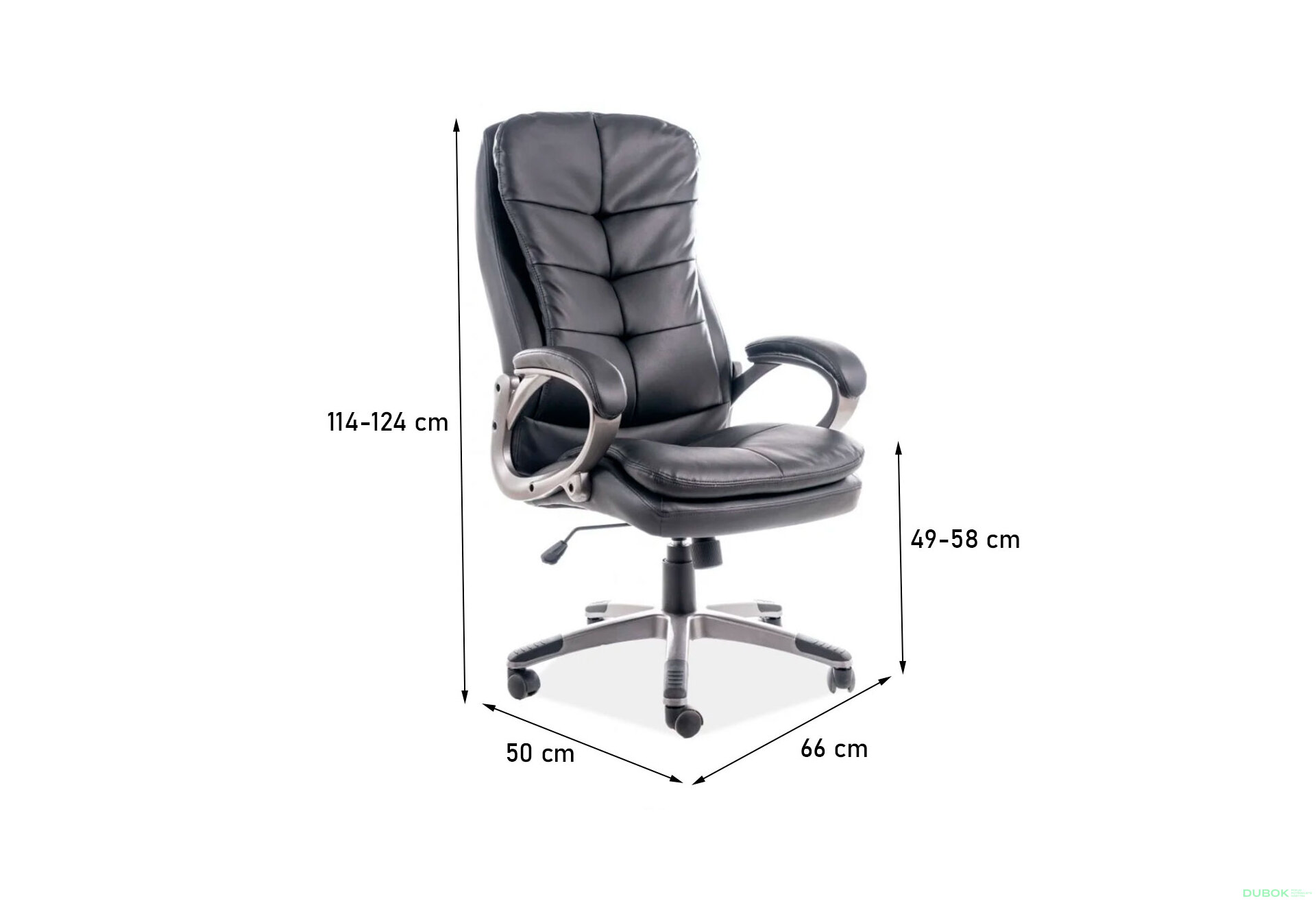 Obrázek 9 - Otočné křeslo Q-270 ekokůže, černý