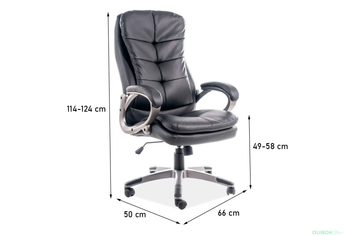 Obrázek 9 - Otočné křeslo Q-270 ekokůže, černý