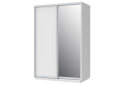 Obrázek 1 - Skříň 150x240x60 nymphaea alba, 1 dřevotříska+1 zrcadlo, stříbrný profil