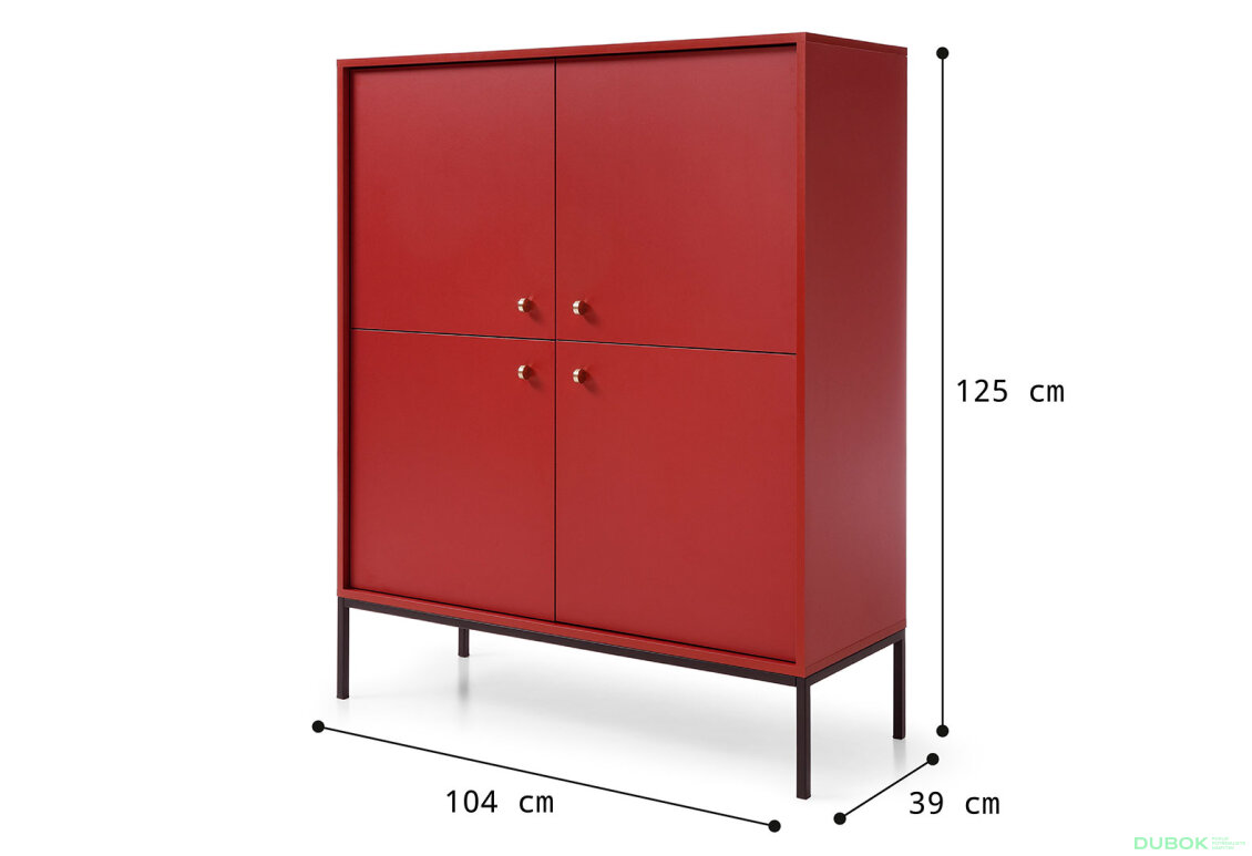 Obrázek 6 - Komoda MK104 Mono bordo