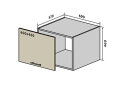 Obrázek 1 - V76 horní skříňka nad digestoř Skříň 60 MoDa Mat Lux / MoDa Matt Luxe