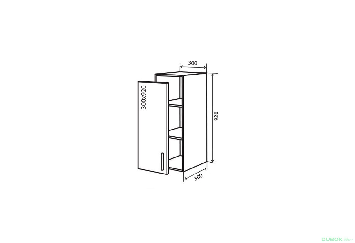 V42 Skříňka 1D 30 MóDa Lux / MoDa Luxe