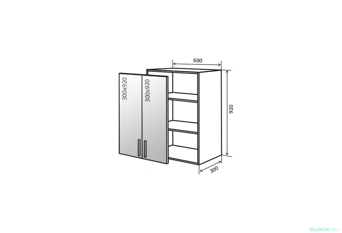 V46 Skříňka 2D 60 Vitrina MóDa Lux / MoDa Luxe