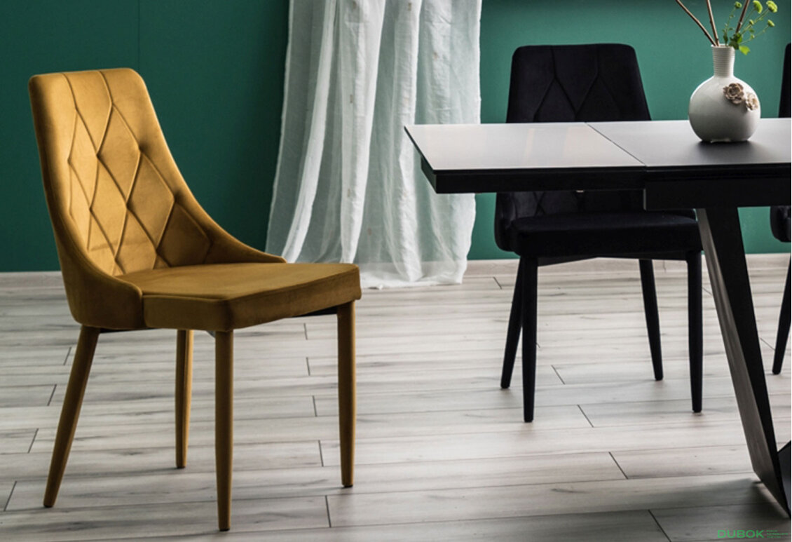 Obrázek 5 - Židle Trix Velvet karí Bluvel 68, kov + Bluvel