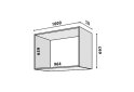 Obrázek 2 - Modul № 22 A-1000x697 DTD 18 mm dub appalache