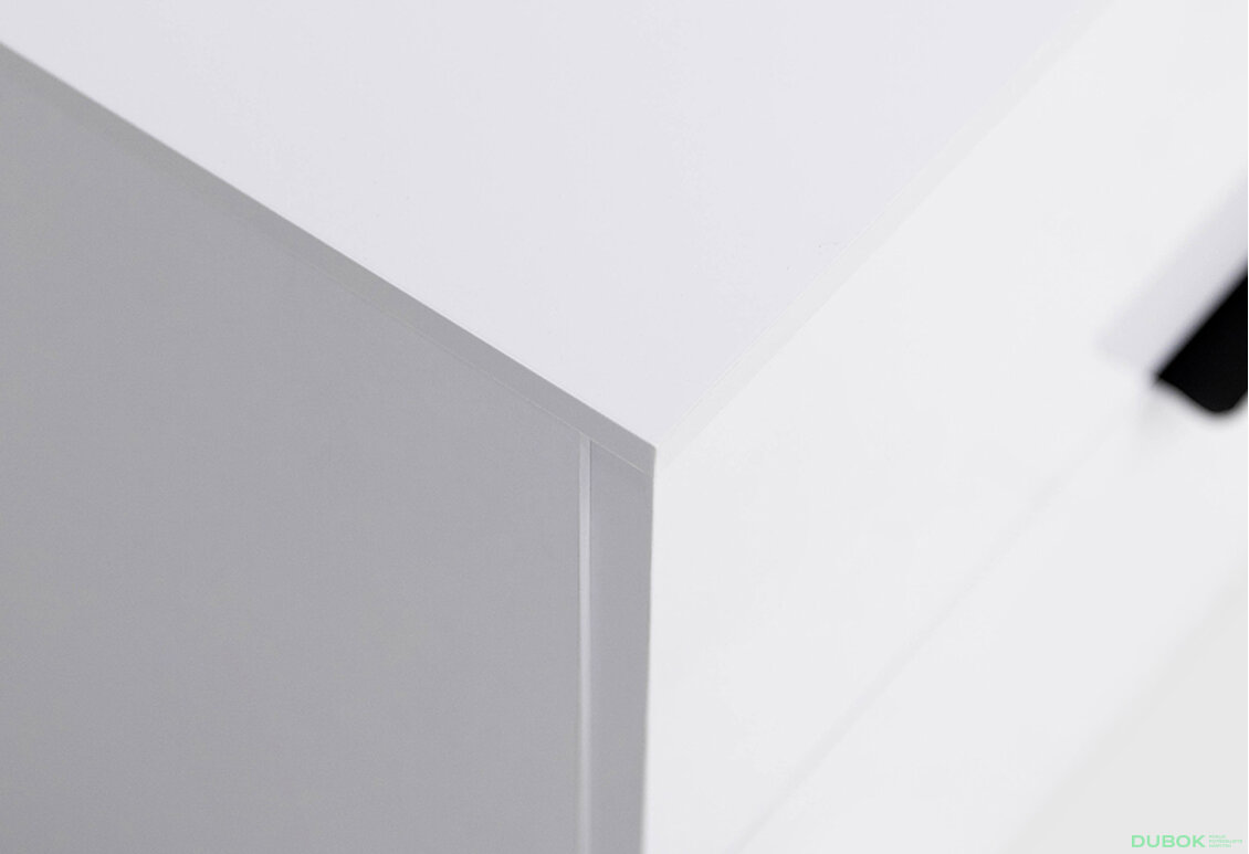Obrázek 5 - Komoda 4š, bílý lesk Mila