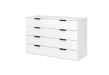 Komoda 4š, bílý lesk Mila