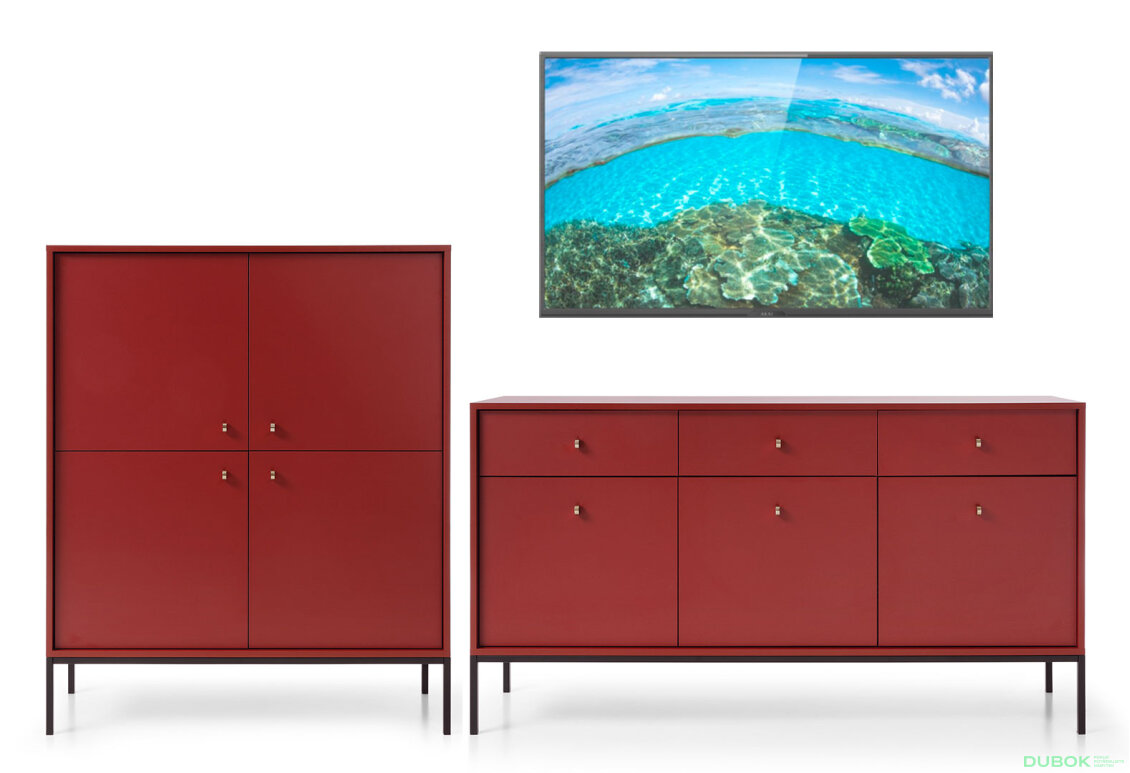 Obývací sestava 2.6 Komoda Mono bordo