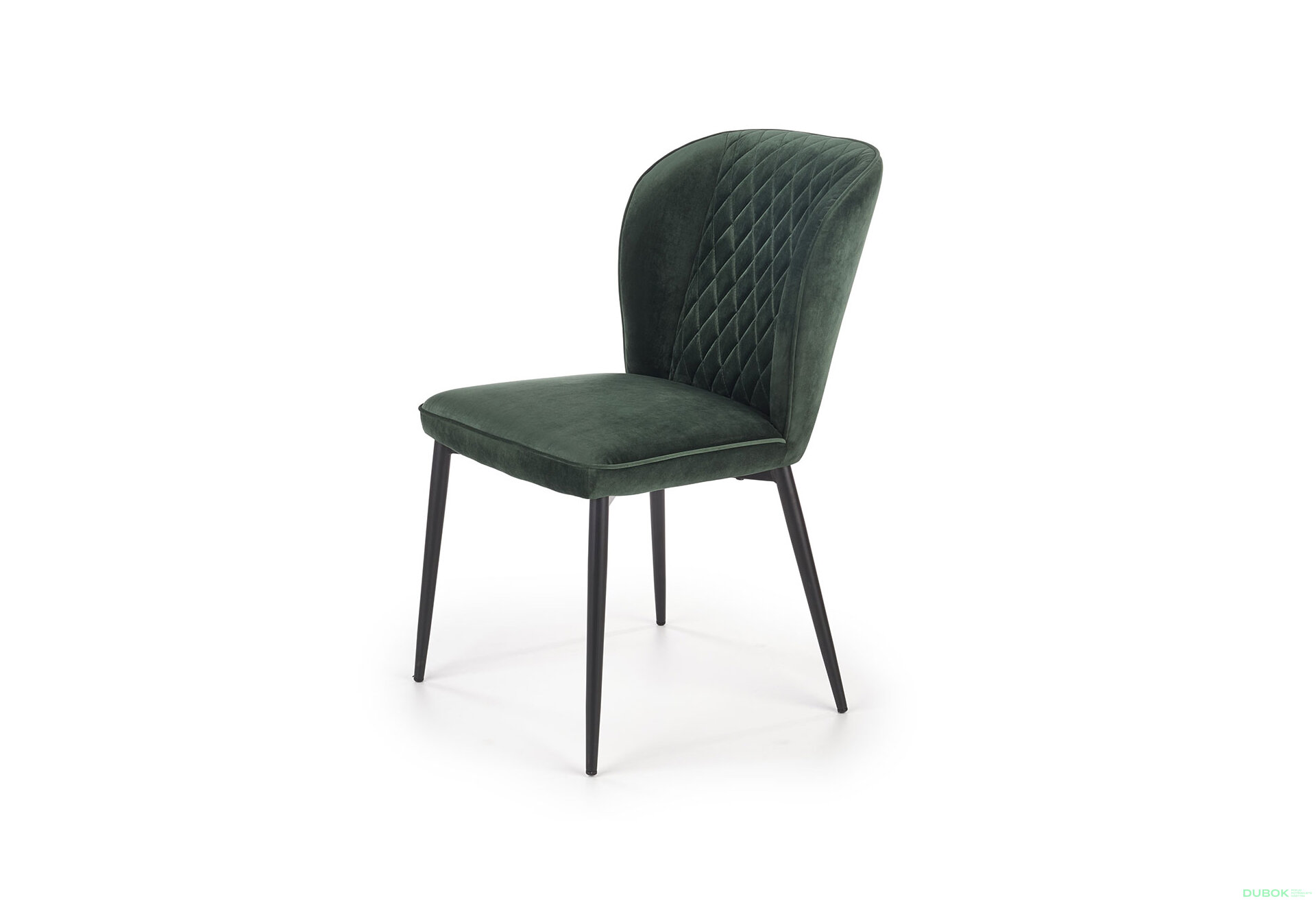 Obrázek 1 - Židle K399 černý kov / látka ciemny zielony