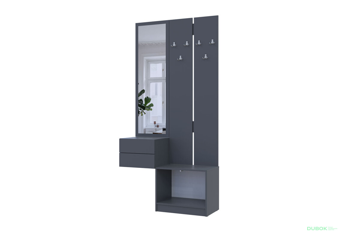 Obrázek 3 - Sada 105 cm s ramínkem grafit / šedá Sola