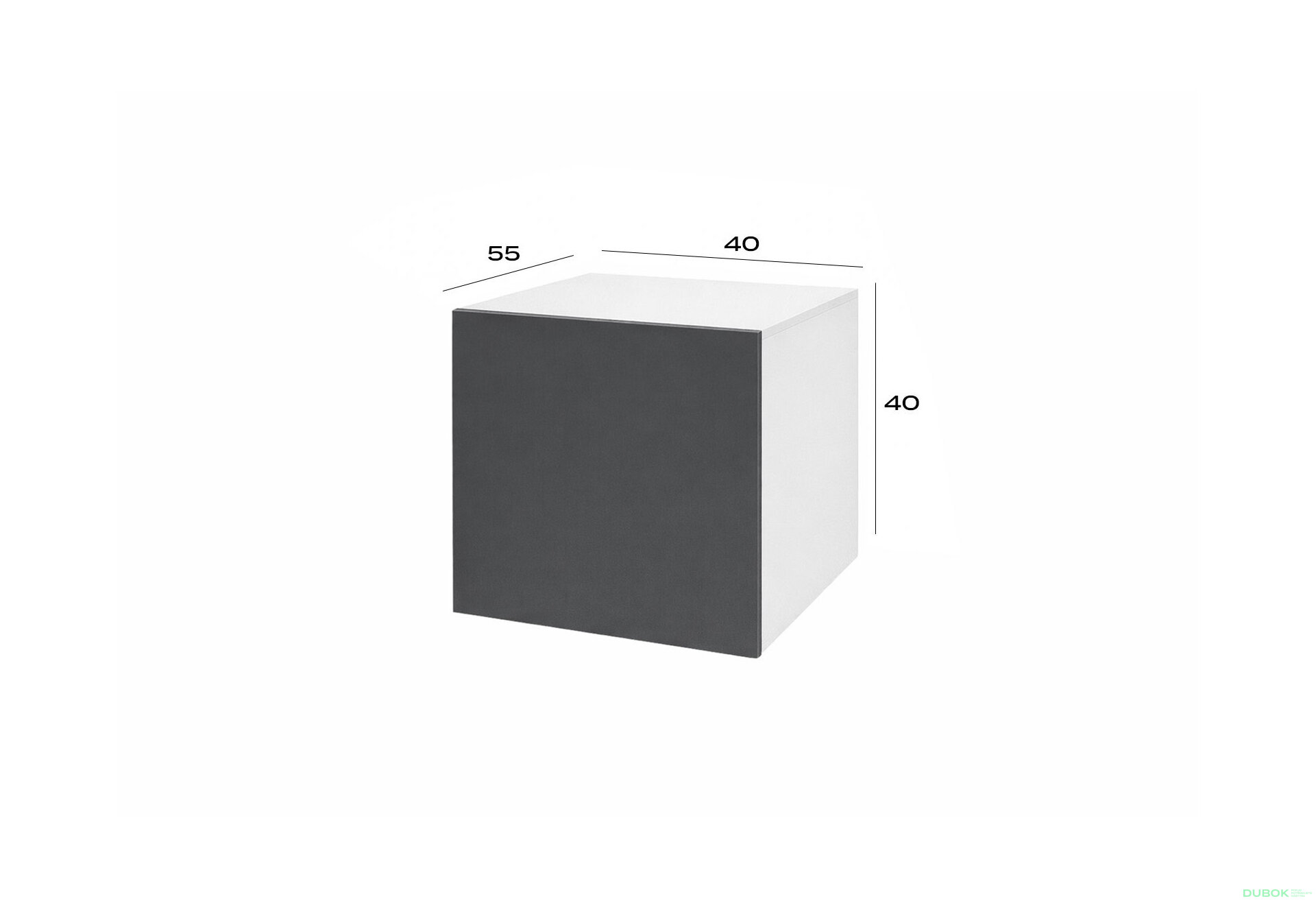 Obrázek 2 - Nástavec na skříň 40 cm nymphaea alba / grafit Space