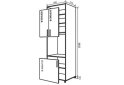 Obrázek 1 - N20 Skříň (vršek f30x92-2ks, spodek f60x72-1ks) MóDa Lux / MoDa Luxe