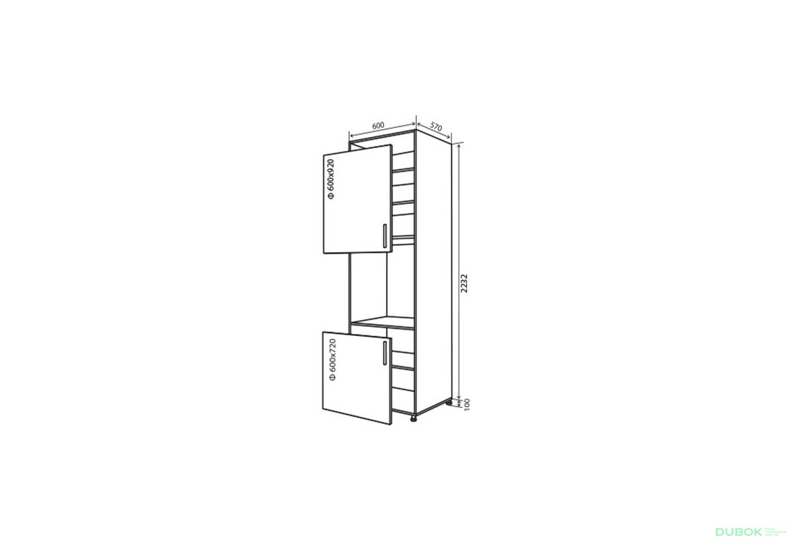 N20 Skříň (horní f60x92-1ks, dolní f60x72-1ks) MóDa Lux / MoDa Luxe