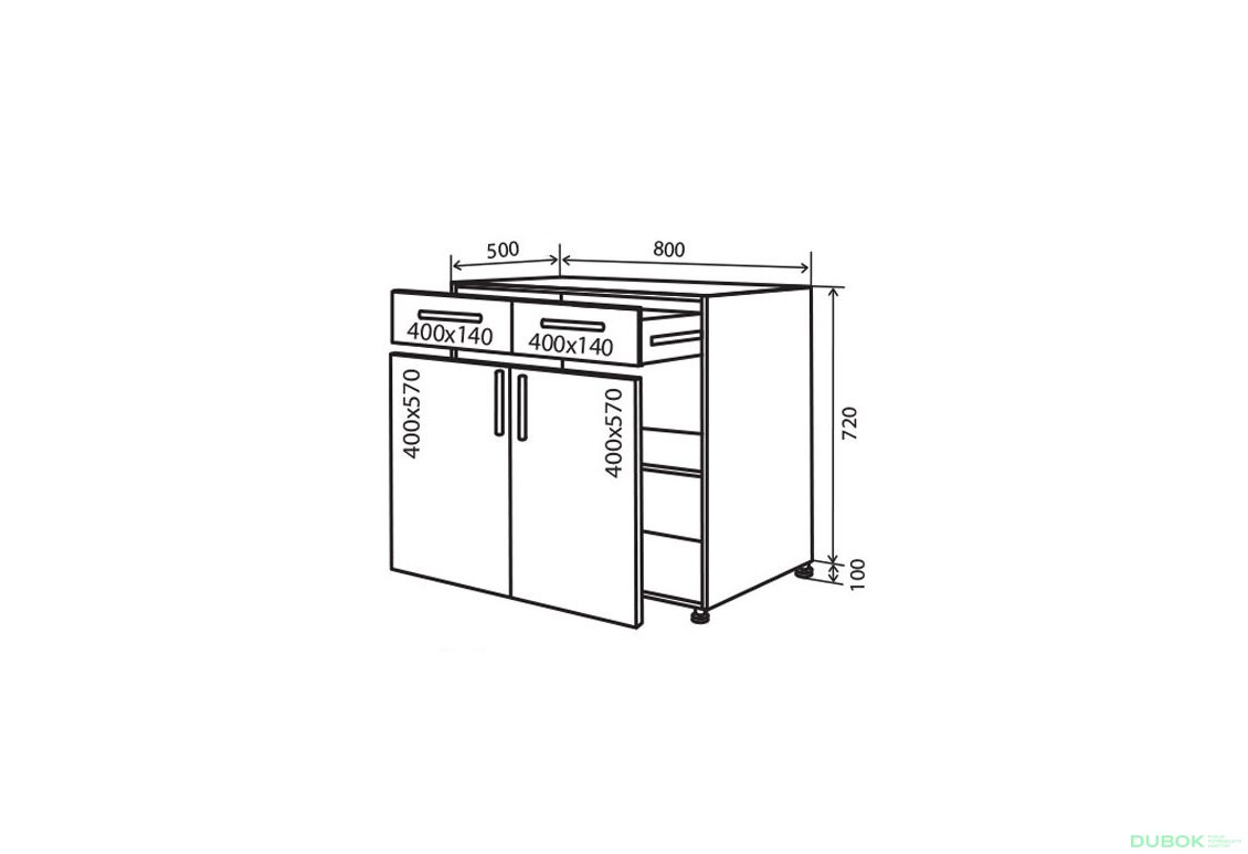 N27 Skříňka 2Š2D 80 Margo Lux